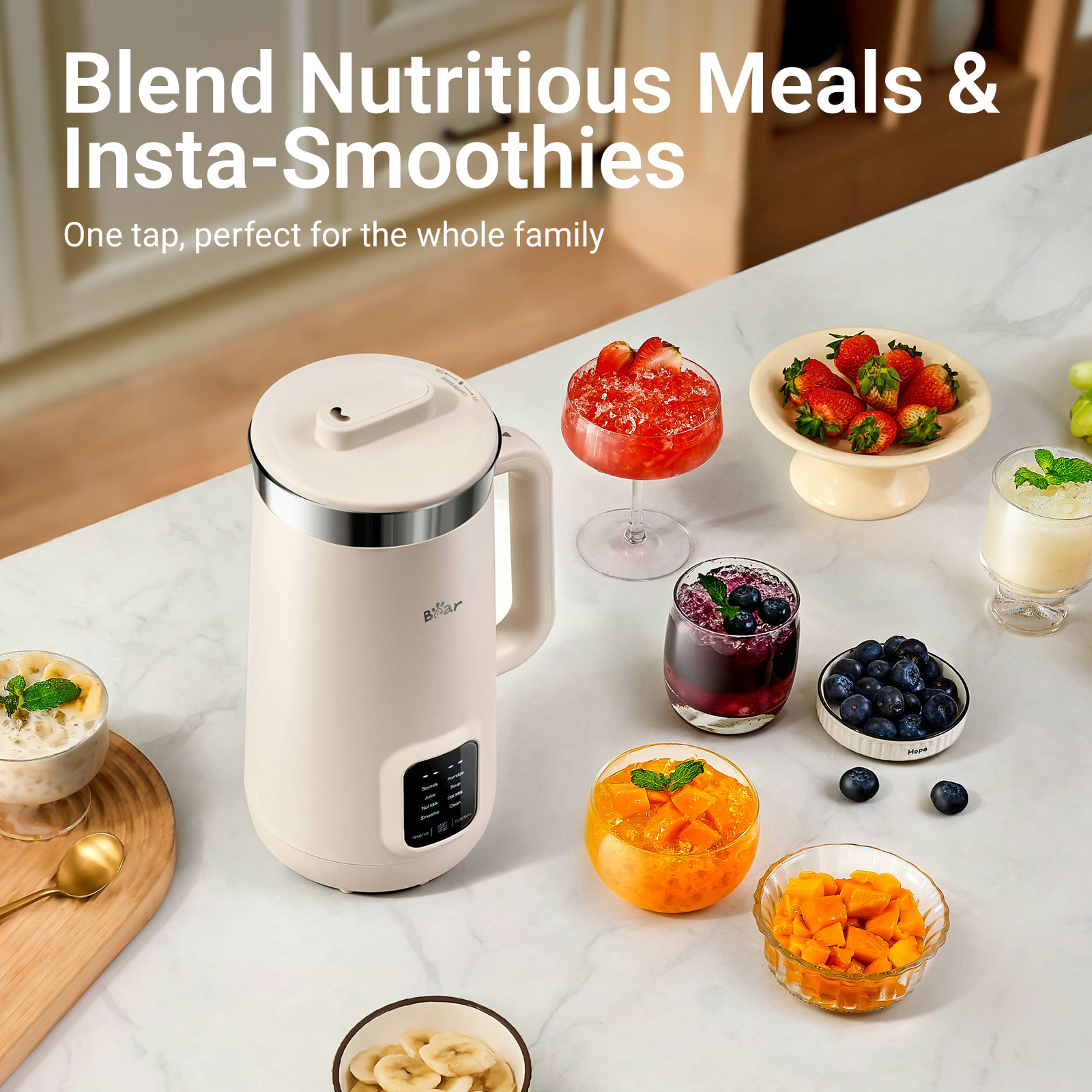 Bear Máquina para fazer leite de nozes 8 em 1